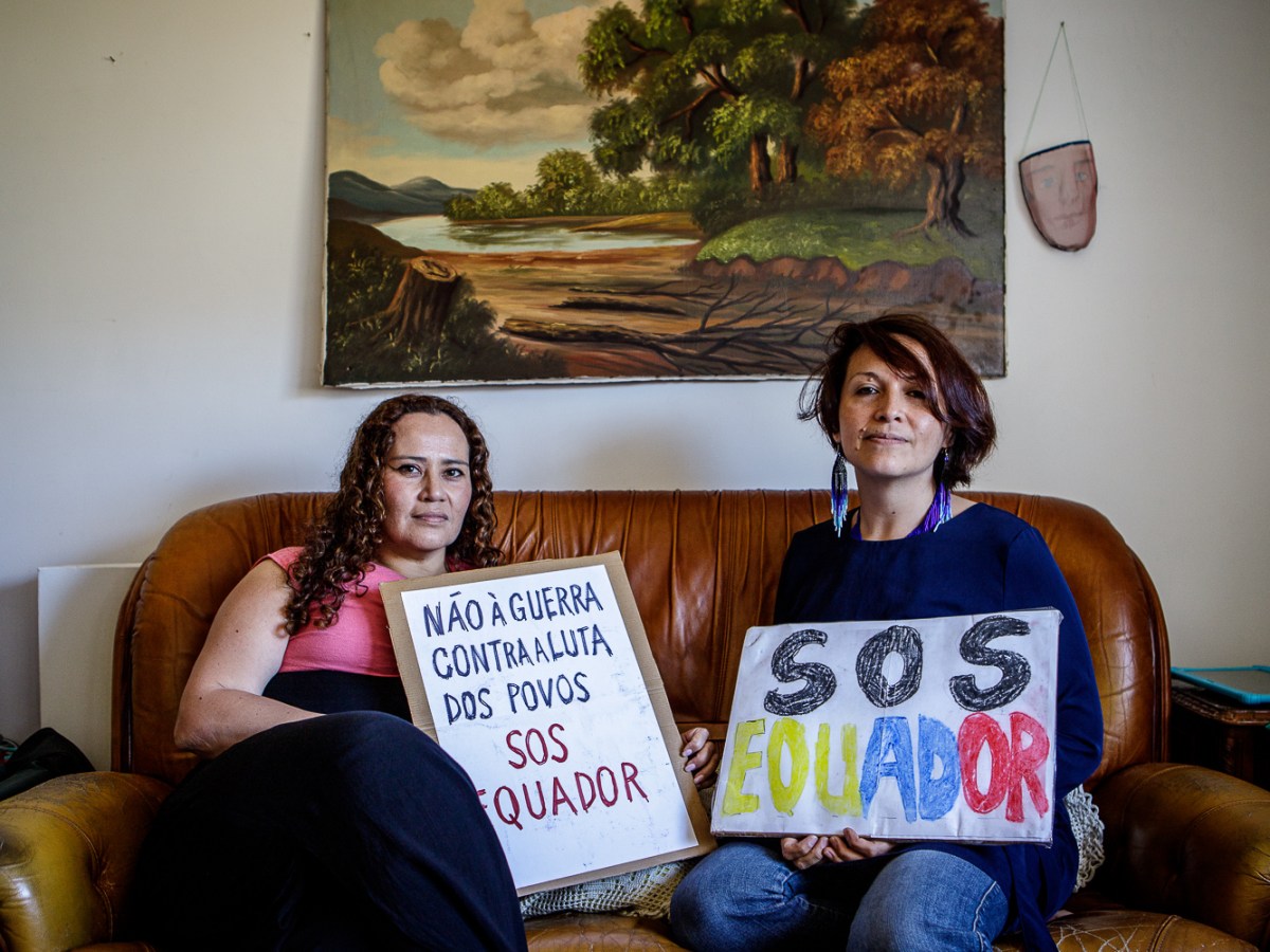 Melina e Karla marcharam pela paz em Lisboa para chamar a atenção para a crise no Equador (also in english)